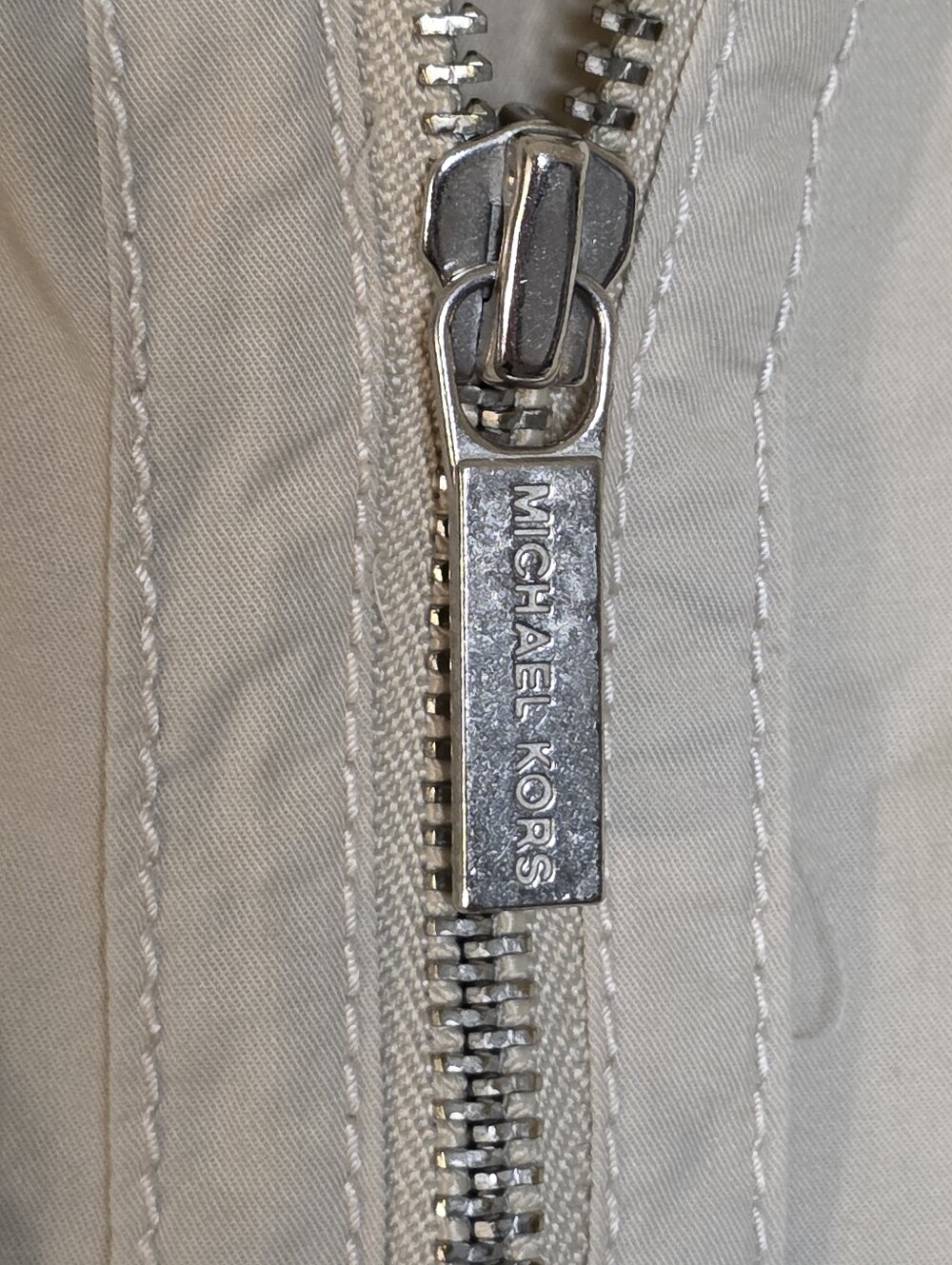 Michael Kors Sleeveless Utlity Cargo Dress Tie Waist Casual Midi Khaki Tan XL - Picture 5 of 8